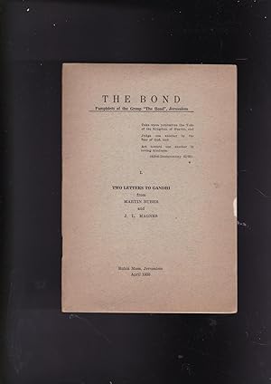 Image du vendeur pour TWO LETTERS TO GANDHI. Pamphlet of the group "The Bond" Shnei mikhtavim el Gandhi mis en vente par Meir Turner