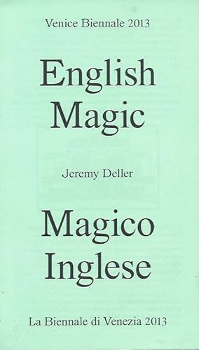 Image du vendeur pour Jeremy Deller : English Magic / Magico Inglese - British Pavilion (flyer) mis en vente par The land of Nod - art & books