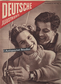 Deutsche Illustrierte. Nr. 25 vom 18. Juni 1955. Titelthema: " unser Roman wird verfilmt: Eine Fr...