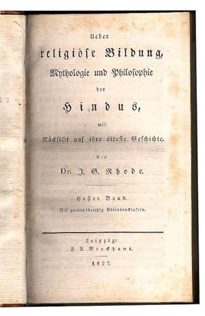 Ueber religiöse Bildung, Mythologie und Philosophie der Hindus, mit Rücksicht auf ihre älteste Ge...