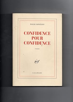 Image du vendeur pour CONFIDENCE POUR CONFIDENCE.Roman mis en vente par Librairie CLERC