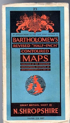 Bartholomew's Revised "Half-Inch" Contoured Maps - Great Britain, Sheet 23 N. Shropshire