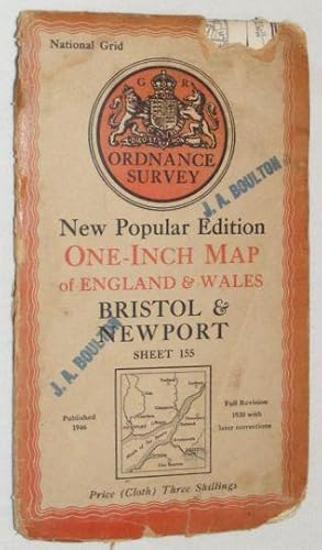 Bristol & Newport, Sheet 155 One-Inch Map of England and Wales New Popular Edition