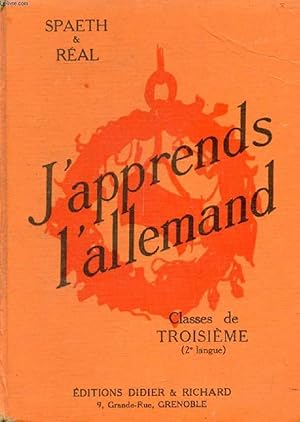 Bild des Verkufers fr J'APPRENDS L'ALLEMAND, CLASSES DE 3e (2e LANGUE), GRANDS COMMENCANTS zum Verkauf von Le-Livre