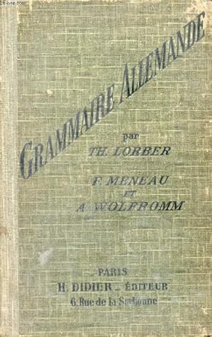 Seller image for GRAMMAIRE ALLEMANDE for sale by Le-Livre