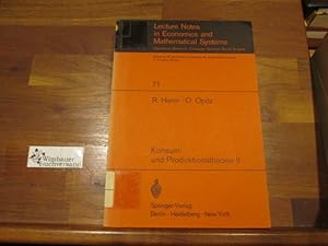 Bild des Verkufers fr Konsum- und Produktionstheorie; Teil: 2. Lecture notes in economics and mathematical systems ; 71 zum Verkauf von Antiquariat im Kaiserviertel | Wimbauer Buchversand