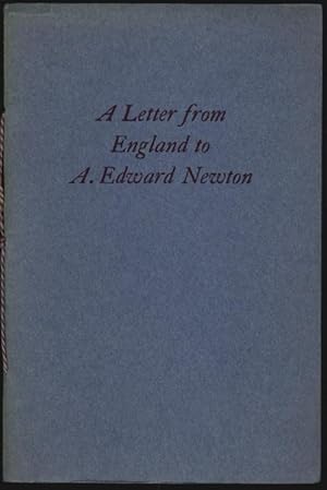 A Letter From England to A. Edward Newton