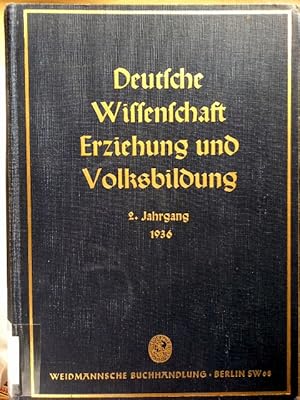 Deutsche Wissenschaft, Erziehung und Volksbildung; 1936