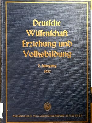 Deutsche Wissenschaft, Erziehung und Volksbildung - 3. Jahrgang