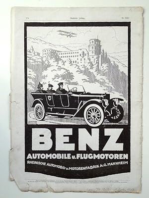 Seller image for Benz Automobile u. Flugmotoren Zeitschriftenwerbung for sale by Versandantiquariat H�sl