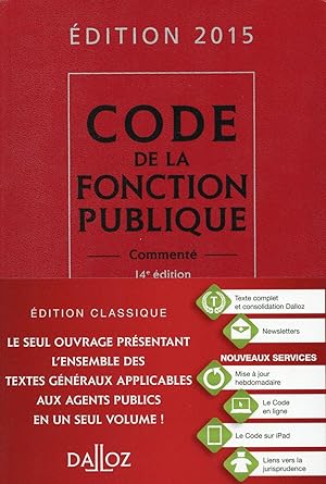 code de la fonction publique commenté (édition 2015)