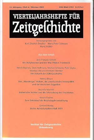 Vierteljahreshefte für Zeitgeschichte. 53. Jahrgang, 4. Heft, Oktober 2005.