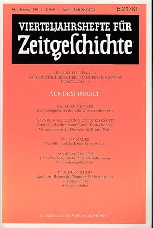 Vierteljahreshefte für Zeitgeschichte. 44. Jahrgang, 2. Heft, April 1996.