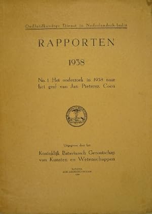Seller image for Het onderzoek in 1938 naar het graf van Jan Pietersz. Coen. for sale by Gert Jan Bestebreurtje Rare Books (ILAB)