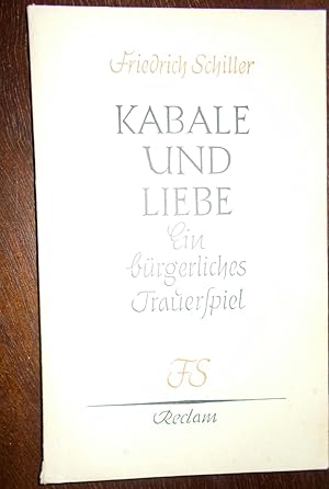 Imagen del vendedor de Kabale und Liebe: Ein brgerliches Trauerspiel a la venta por Buchstube Tiffany