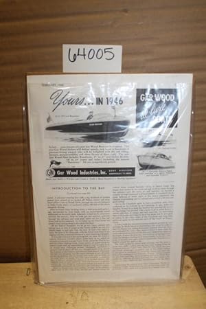 Imagen del vendedor de Gar Wood De Luxe Boats Ad, Runabout a la venta por Princeton Antiques Bookshop