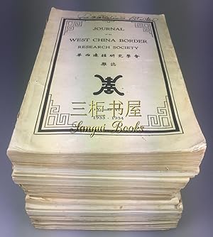 Journal of the West China Border Research Society. Volume I to Volume XVI, Almost COMPLETE Set, O...