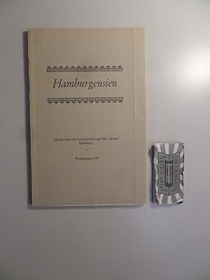 Seller image for Hamburgensien - Weihnachten 1970 Schriftenreihe des Hauses Lafrentz. for sale by Druckwaren Antiquariat