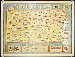 A Map of the State of Pennsylvania.