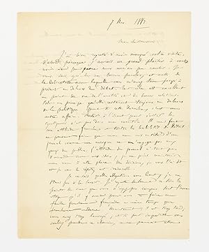 An autograph letter (in French) signed by Camille Saint-Saëns, to Edmond Hippeau, editor of 'La R...