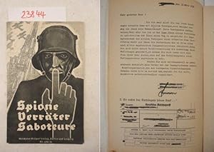 Spione Verräter Saboteure. Eine Aufklärungsschrift für das deutsche Volk, herausgegeben im Einver...