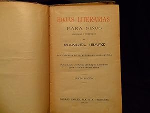 Seller image for HOJAS LITERARIAS PARA NIOS for sale by TAHOE