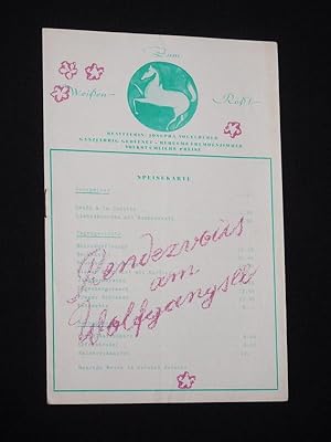 Seller image for Programmheft Stdtische Theater Karl-Marx-Stadt 1964/65. RENDEZVOUS AM WOLFGANGSEE Melodien von Johann Strau bis Gerd Natschinski. Insz.: Carl Riha, musikal. Ltg.: Wolfgang Suppas, Bhnenbild: Peter Friede, Kostme: Renate Heuschkel. Mit Rosl Schnfeld, Jutta Richter, Pepi Karus, Waltraud Kromer, Wolfgang Erler, Charlotte Schaedrich, Gerhard Krebs for sale by Fast alles Theater! Antiquariat fr die darstellenden Knste