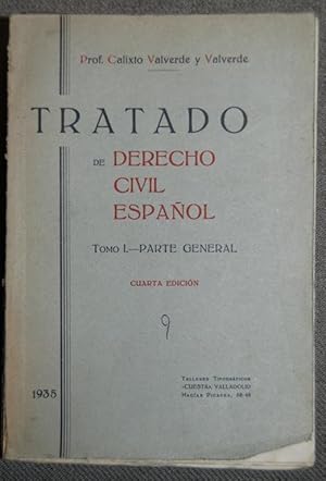 Imagen del vendedor de TRATADO DE DERECHO CIVIL ESPAOL. Tomo I: Parte General a la venta por Fbula Libros (Librera Jimnez-Bravo)