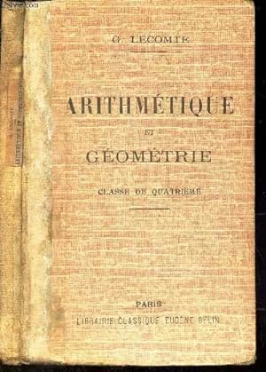Bild des Verkufers fr ARITHMETIQUE ALGEBRE et GEOMETRIE - CLASSE DE QUATRIEME zum Verkauf von Le-Livre