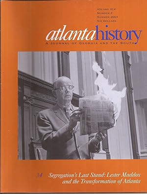 Seller image for Atlanta History: A Journal of Georgia and the South Summer 2001 for sale by Auldfarran Books, IOBA