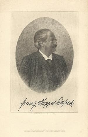 Koppel-Ellfeld, Franz: Halbporträt im Profil nach rechts. Radierung von Johann Lindner, München, ...