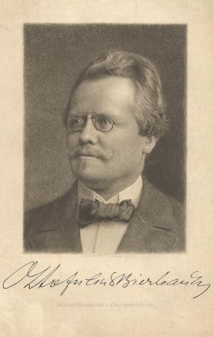 Bierbaum, Otto Julius: Halbporträt. Radierung von Johann Lindner, München 1899, mit faksimilierte...