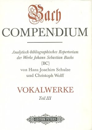Bach Compendium. Analytisch-bibliographisches Repertorium der Werke Johann Sebastian Bachs (BC).;...