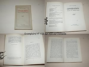 Conversations dans le Loir-et-Cher. Exemplaire Numéroté XII sur Hollande. [1935].