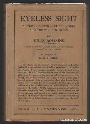 Bild des Verkufers fr Eyeless Sight: A Study of Extra-Retinal Vision and the Paroptic Sense. zum Verkauf von Grendel Books, ABAA/ILAB