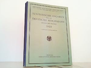 Statistische Angaben über die Deutsche Reichsbahn 1933.