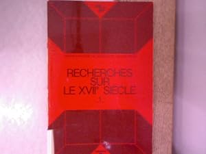 Bild des Verkufers fr Recherches sur le XVIIe Siecle, Vol. 1. zum Verkauf von Antiquariat Bookfarm