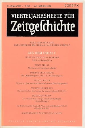 Vierteljahreshefte für Zeitgeschichte. 31. Jahrgang, 3. Heft, Juli 1983.