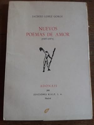 Seller image for NUEVOS POEMAS DE AMOR (1957-1971) (dedicado) for sale by Librera Pramo