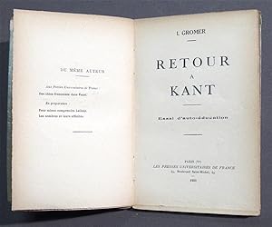 Retour à Kant. Essai d'auto-éducation.