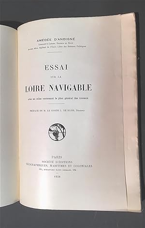Essai sur la Loire navigable avec un atlas contenant le plan général des travaux. Préface du comt...