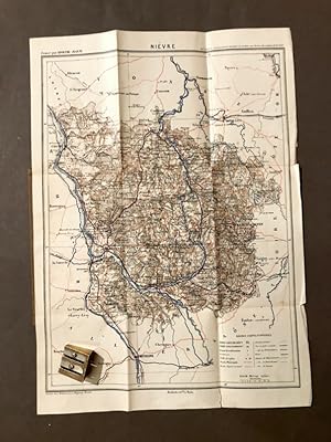 Carte du département de la Nièvre.