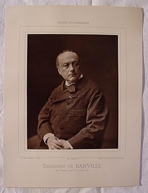 [Photographie originale parue dans la Galerie Contemporaine]. Théodore de Banville. Né à Moulins ...