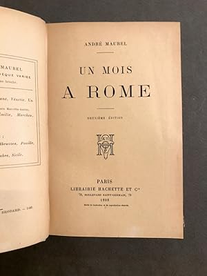 Un mois à Rome. Deuxième édition.