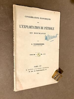 Considérations économiques sur l'exploitation du pétrole en Roumanie.