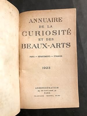 Annuaire de la curiosité et des Beaux-Arts. Paris ; départements ; étranger.