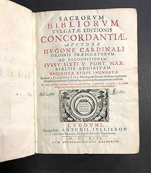 Sacrorum bibliorum vulgatae editionis concordantiae. Bibliis adhibitam recensitae atque emendatae...