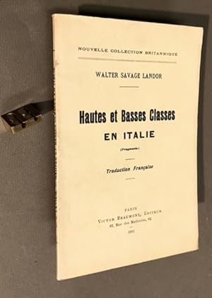 Hautes et Basses Classes en Italie. (Fragments). Traduction française.
