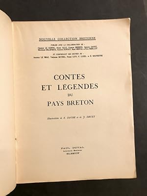 Contes et légendes du pays breton. Illustrations de J. Druet.