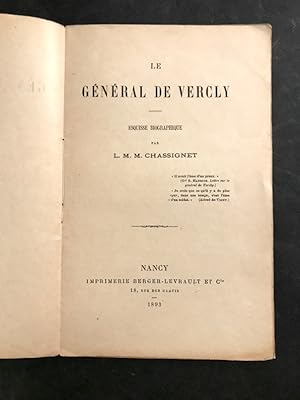 Le général de Vercly. Esquisse biographique.